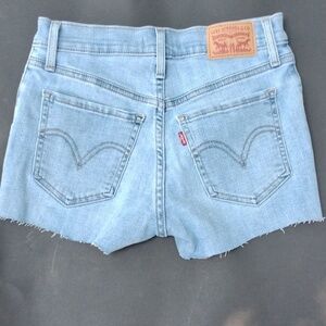 Levi's mid length jean cutoff shorts